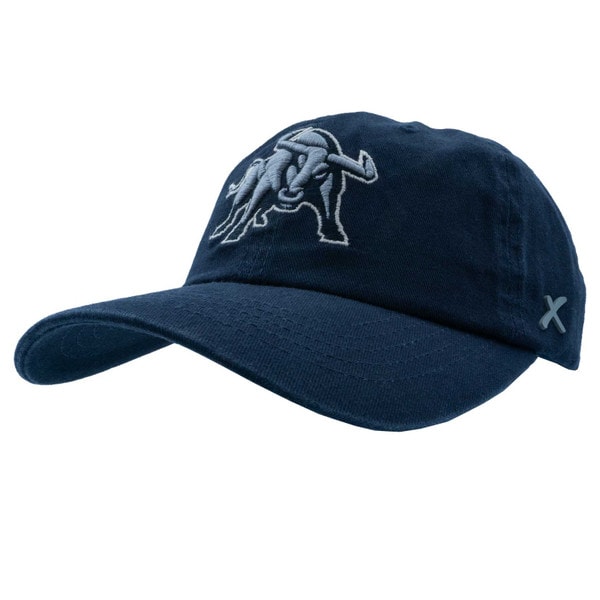 Navy Vintage Wash Aggie Bull Adjustable Hat